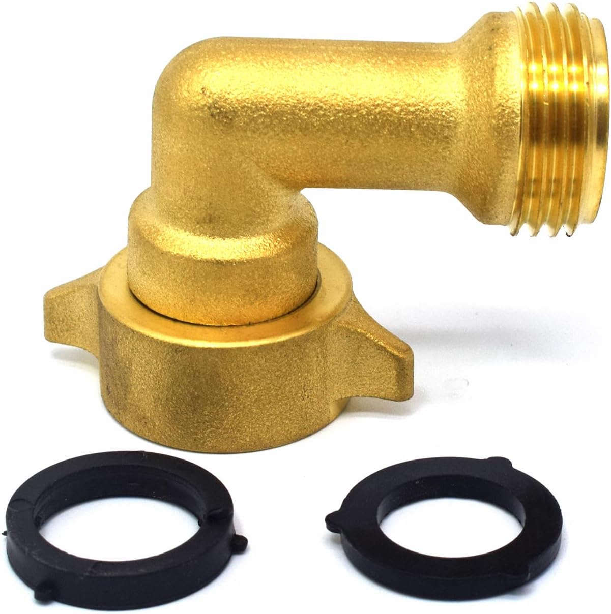 Conector manguera jardín de latón 3/4pulg codo 90 grados