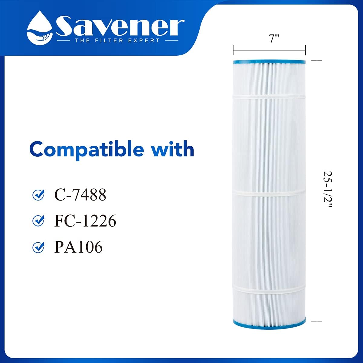 Cartucho filtro piscina spa Unicel C-7488 106ft2