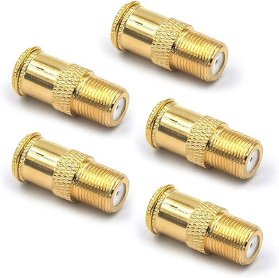 Cable RG6 conector F macho a hembra extensor oro paquete 5