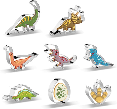 Set 8 cortadores galletas dinosaurios fiesta