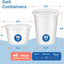 40 Recipientes 16-32oz Plástico Transparente con Tapa