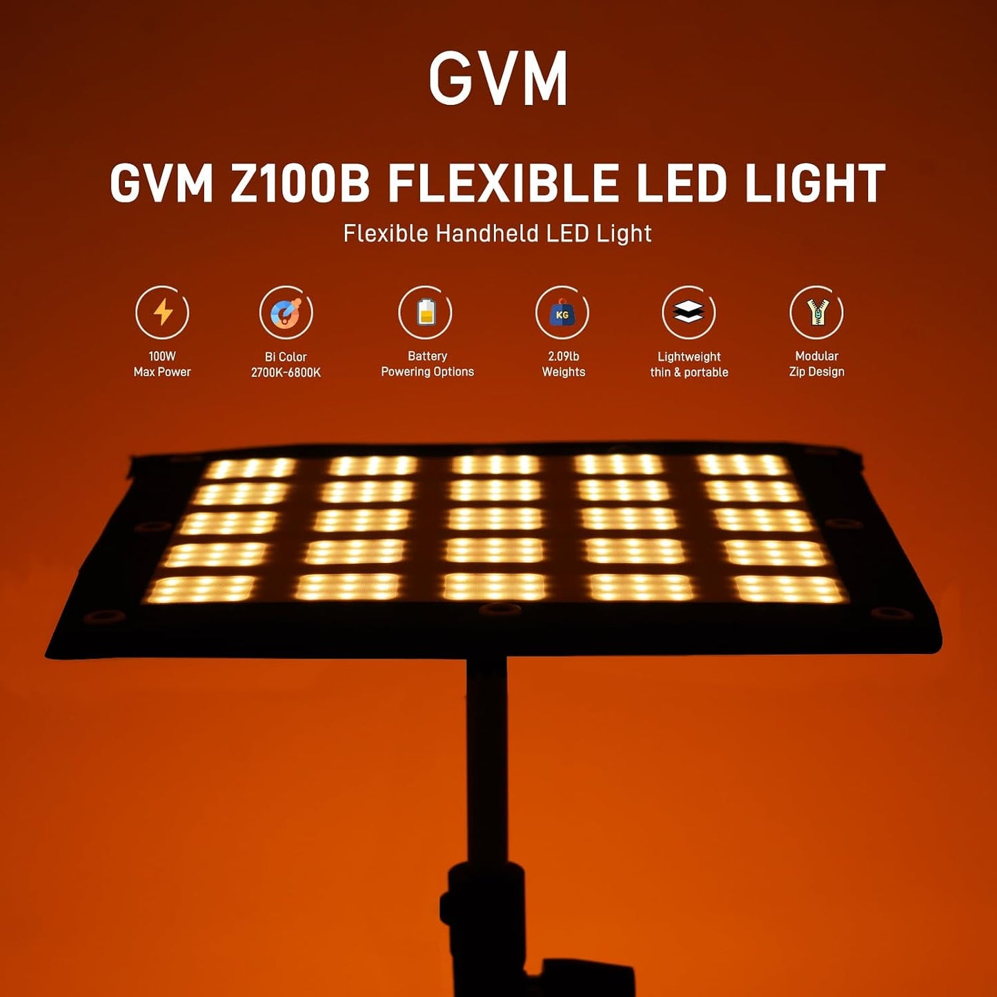 Tapete luz LED bicolor 2700K-6800K CRI 95 estudio