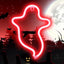 Letrero neón fantasma LED USB hogar pared fiesta rojo