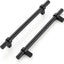 25 Manijas Gabinete Cocina 8-4/5" Acero Inox Negro