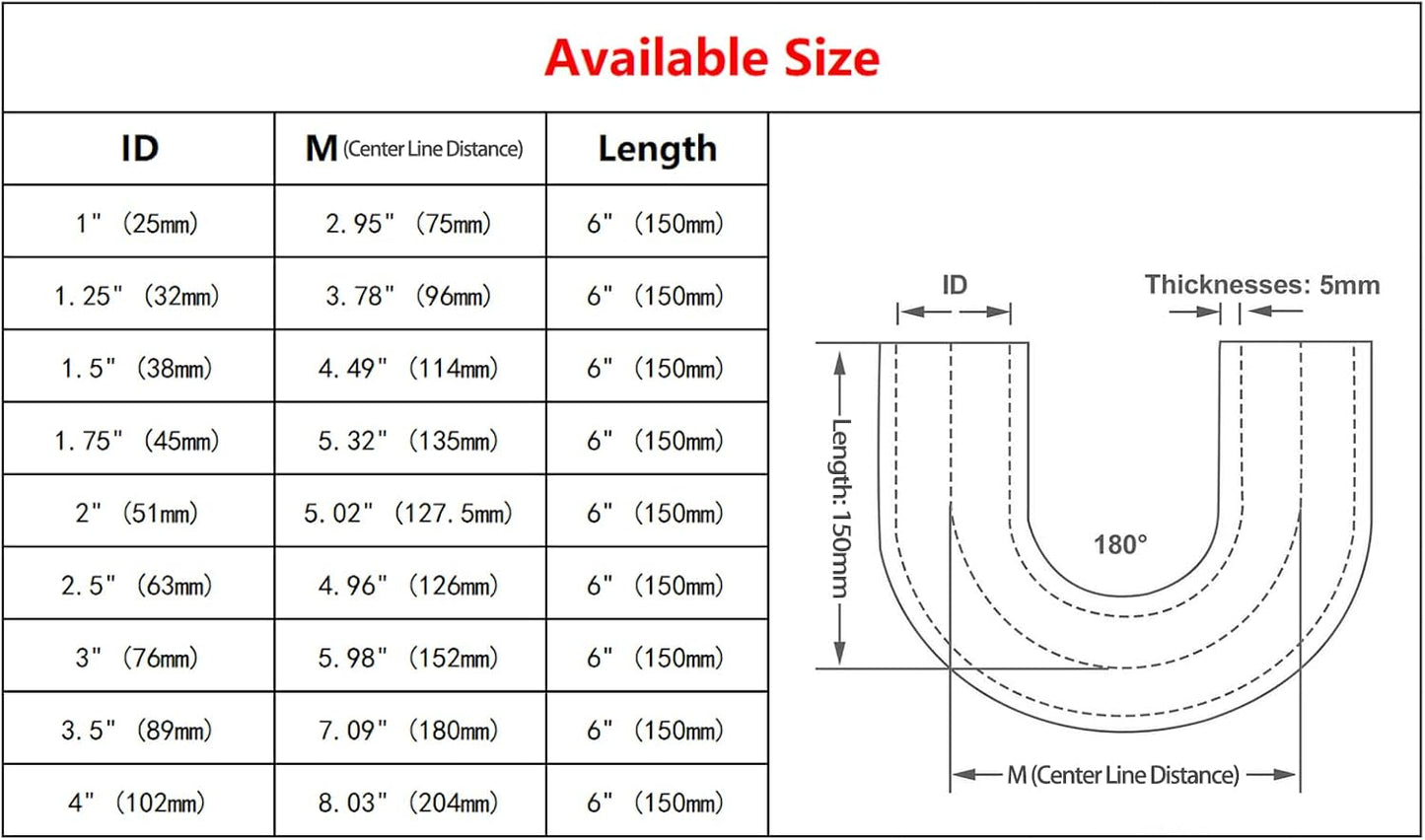 Manguera silicona curva U 1.5" reforzada 4 capas