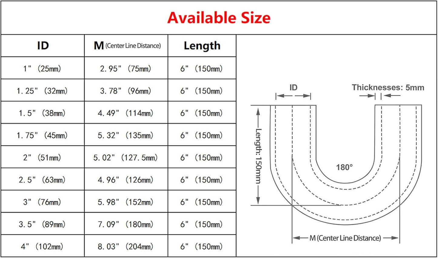 Manguera silicona U 180grados 89mm 4 capas reforzada