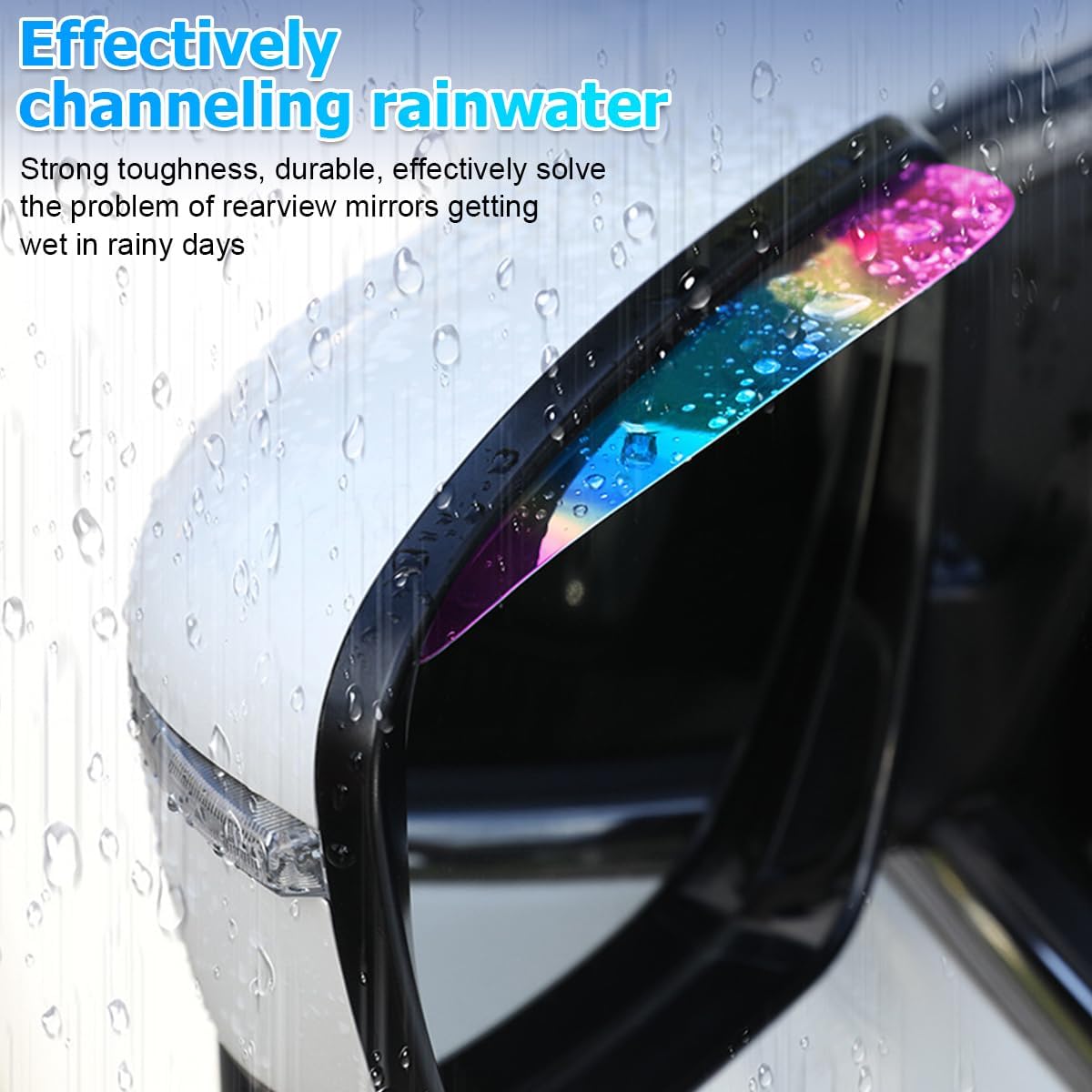 Protector visor lluvia espejo retrovisor coche