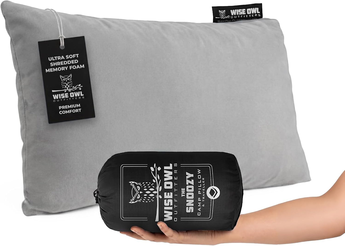 Almohada viscoelástica lavable camping viaje