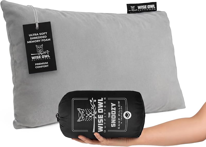 Almohada viscoelástica lavable camping viaje