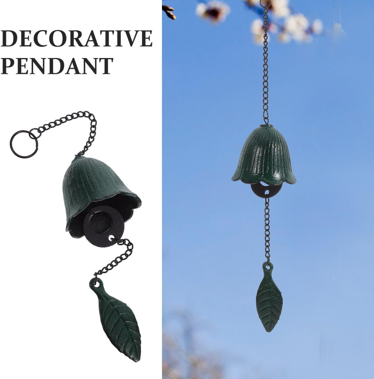 Campana hierro forjado campanilla viento retro para jardín
