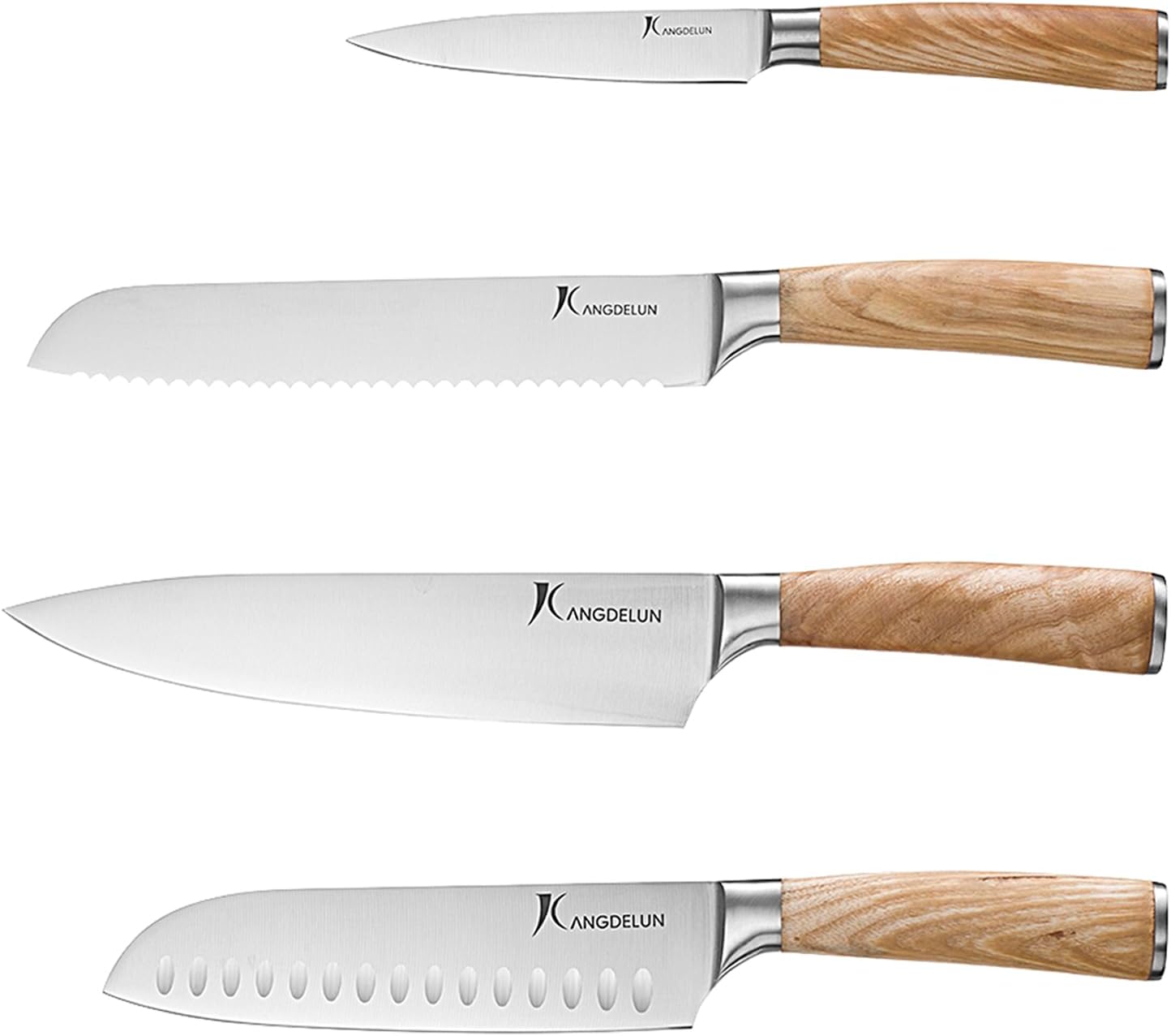 Set 4 Pzas Cuchillos Chef Acero Inox Caja Magnética