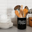 Utensilios cocina fondo acolchado negro