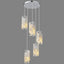 Lámpara colgante moderna de cristal 5 luces ajustable