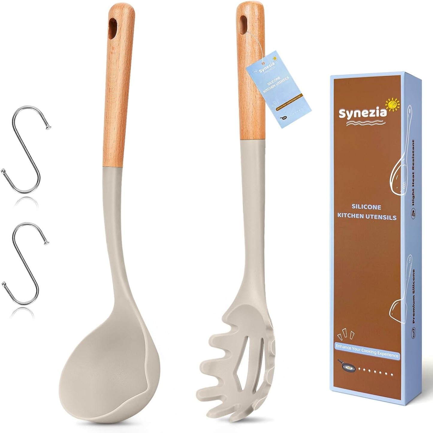 Cucharón silicona set cucharas cocina pasta antiadherente