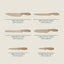 Set 12 Cuchillos Chef Antiadherentes con Fundas Color Gris Pardo