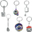 Set 6 llaveros metal para piezas auto llanta freno motor