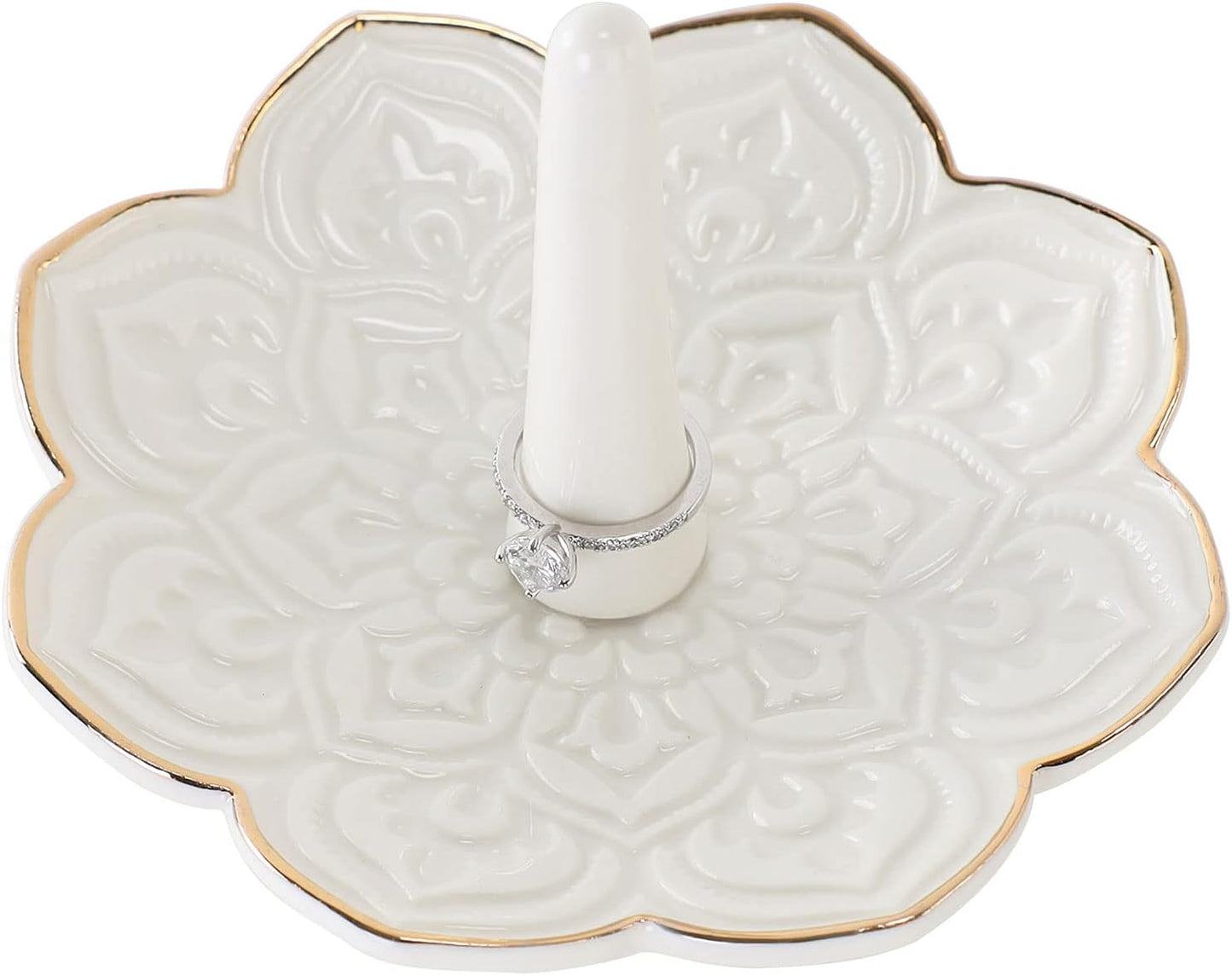 Soporte anillo mandala cerámica bandeja joyas regalo mujer