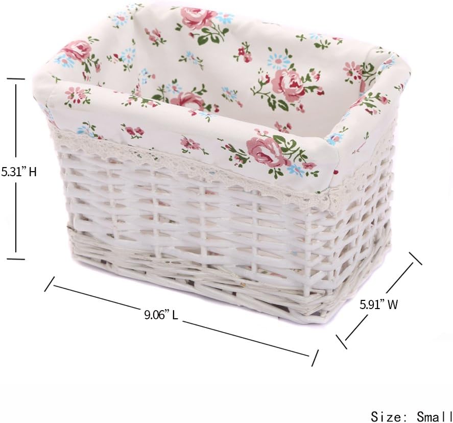 Cesta mimbre rectangular para almacenamiento arte