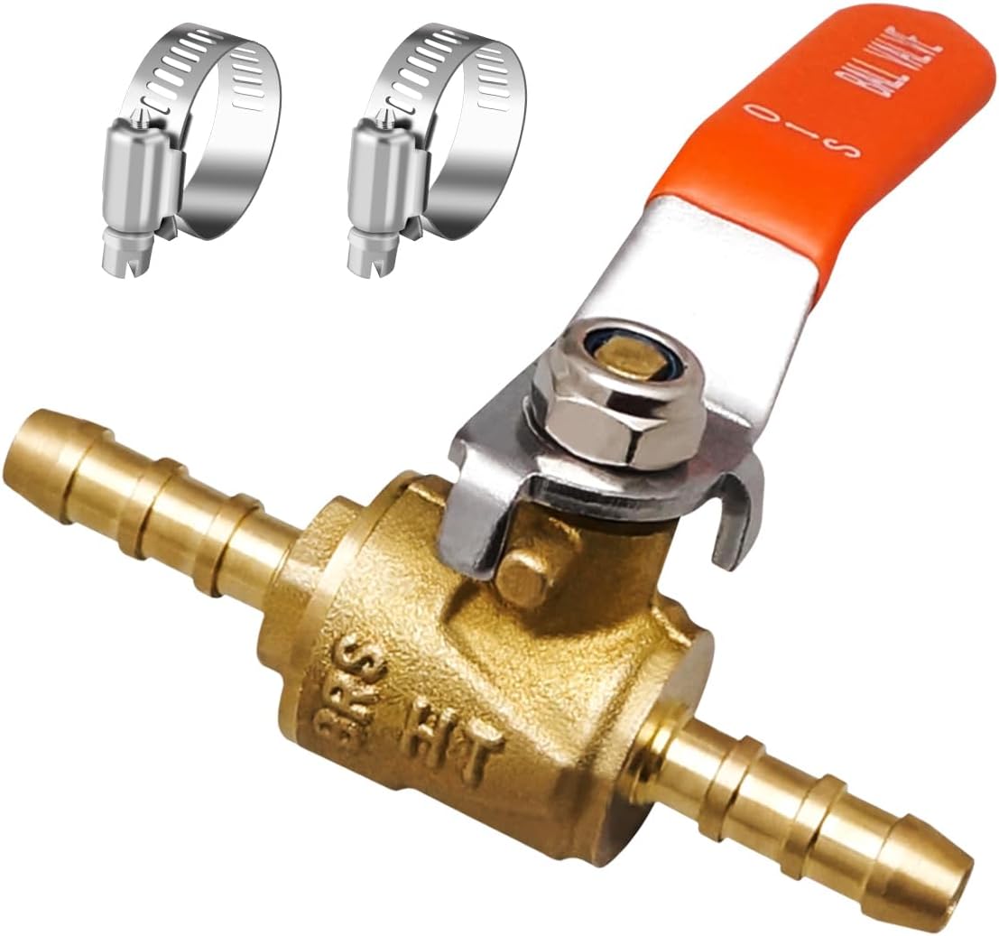 Válvula bola latón 1/4pulg para manguera agua combustible