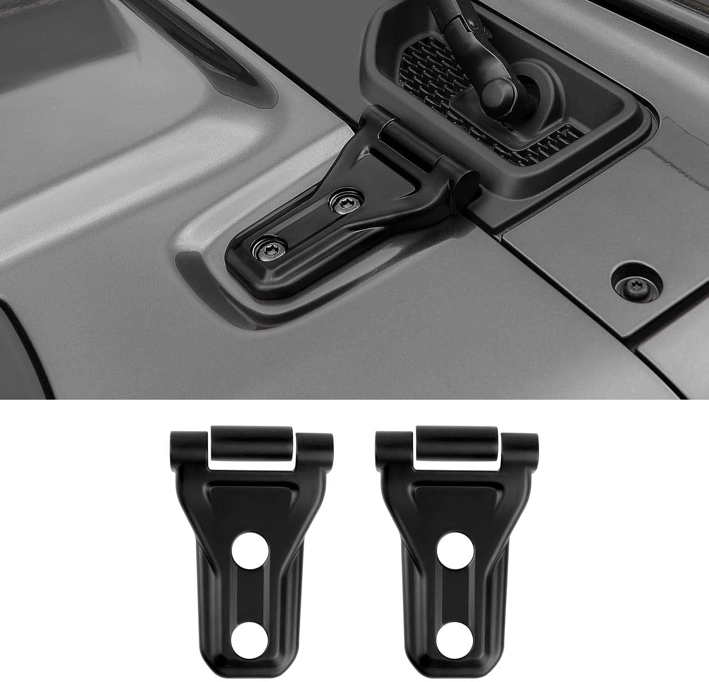 Cubiertas bisagra capó Jeep Wrangler JL JLU 2018-23 negro