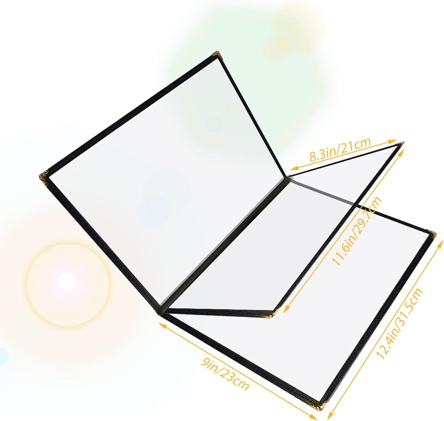 3 Cubiertas Menú 8.5x11pulg Soporte Transparente A4 Bar Cafetería