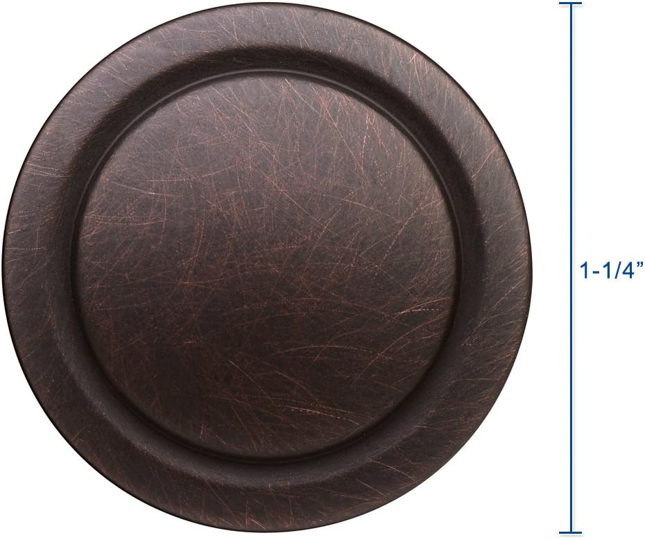10 Pomas Bronce Aceitado para Cajones 1-1/4pulg