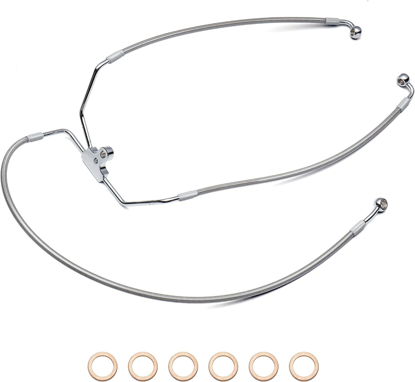 Líneas freno delantero Harley FLH 1996-2013 acero inox