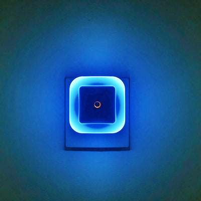 2 Luces Nocturnas LED Azules Pared Sensor Automático Dormitorio