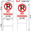 2 Letreros Plástico Corrugado 17x12" No Estacionamiento