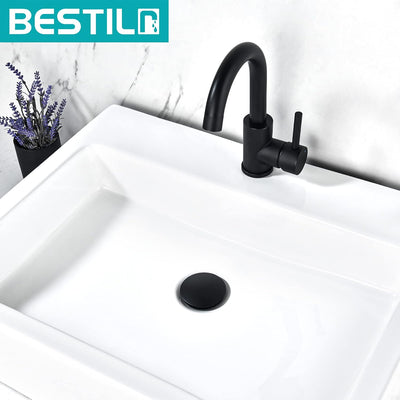 Tapón drenaje baño desplegable sin desbordamiento negro