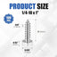 100 Pzas Tornillos Tirafondo Hex 1/4x1 Acero Inox 304