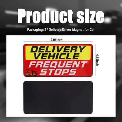 2 imanes reflectantes auto 9x4pulg letreros seguridad