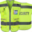 Chaleco seguridad reflectante 9 bolsillos visibilidad alta