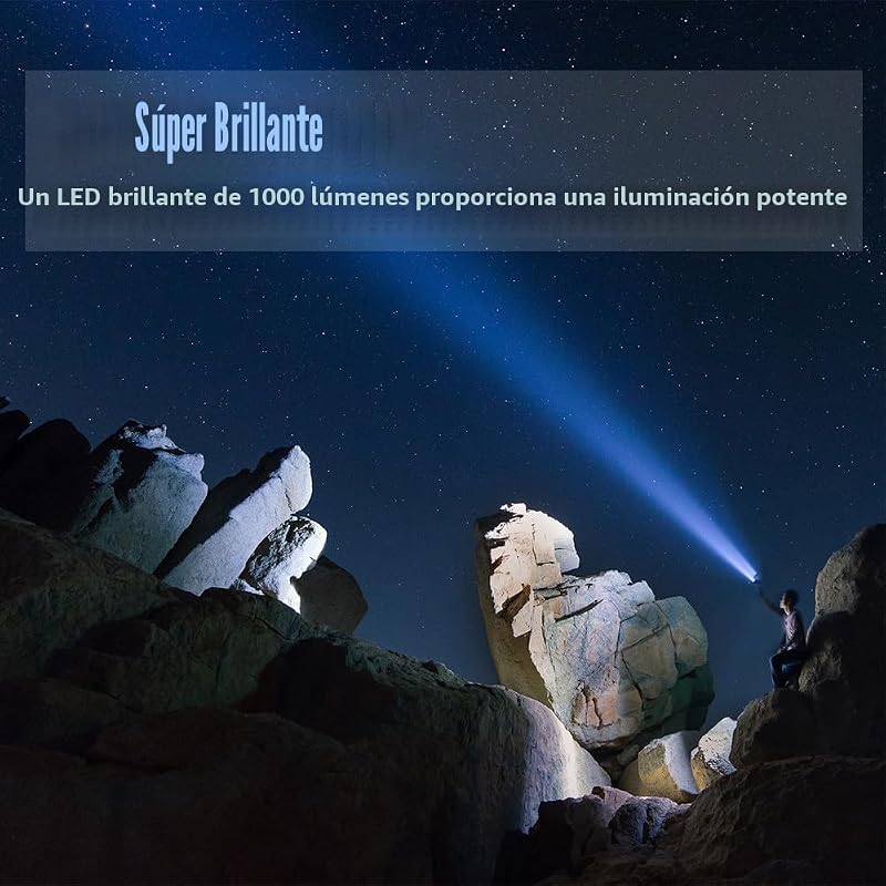Linterna LED recargable reflector plegable