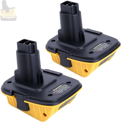 2 Pzas Adaptador DCA1820 De-walt 18V a 20V Baterías Litio