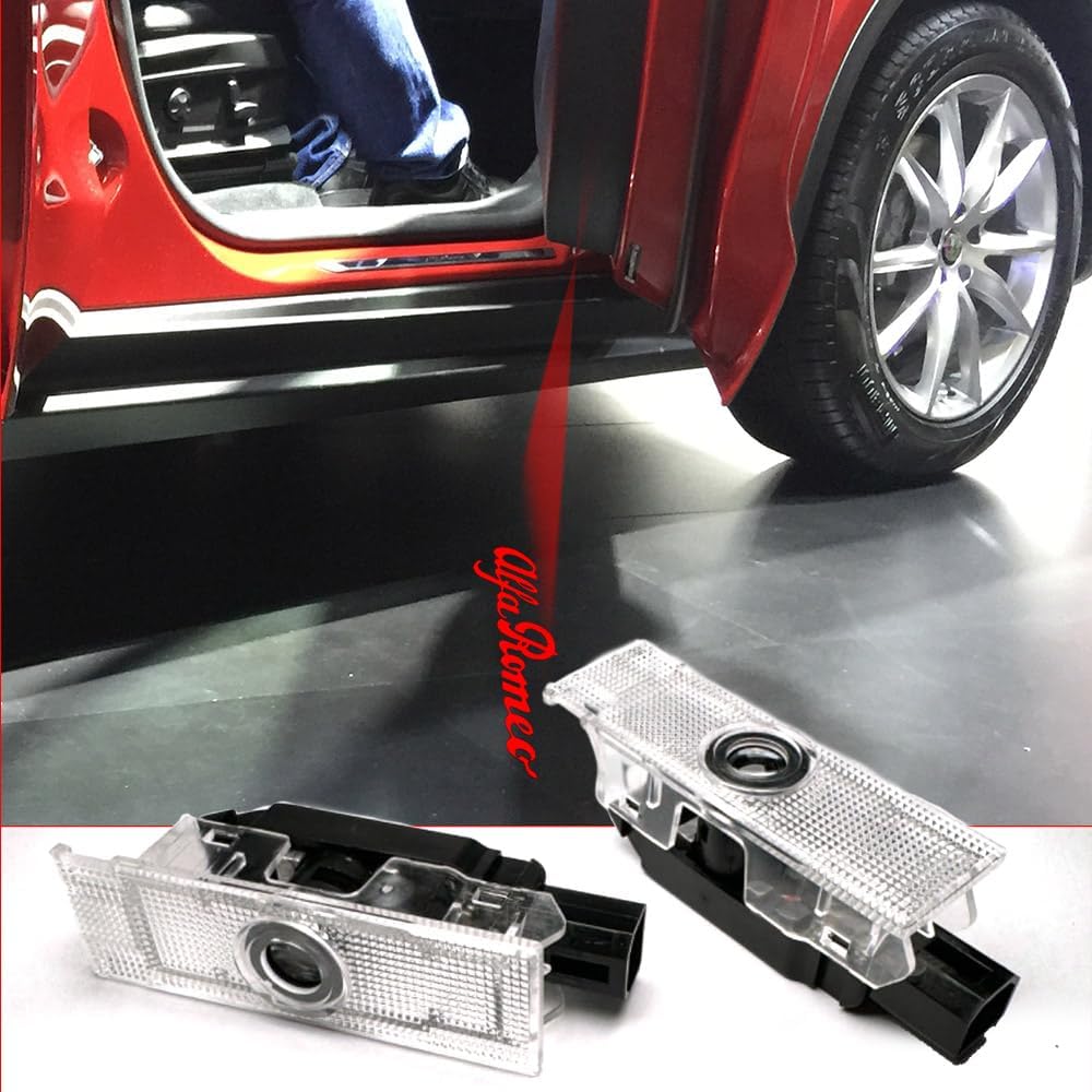 2 Pzas Luces LED Logotipo para Puerta Giulia Stelvio