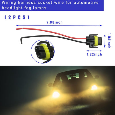 2 Pzas Adaptador Hembra H8 H9 H11 Universal Faros Luces Antiniebla