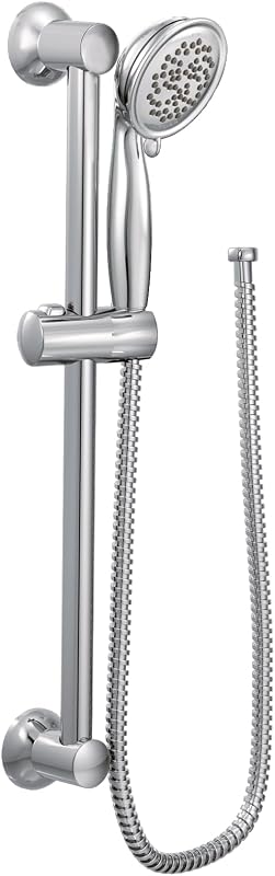 Ducha de mano cromada ecológica con barra 30"