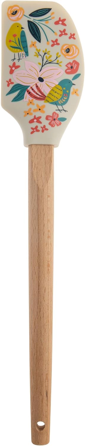 Espátula silicona mango madera cocina estilo granja