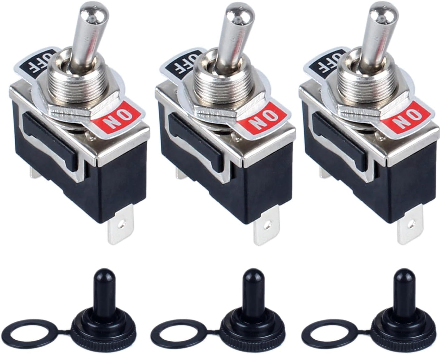 3 Interruptores Palanca 30A 12VCC 120VCA 2 Pines Automóvil