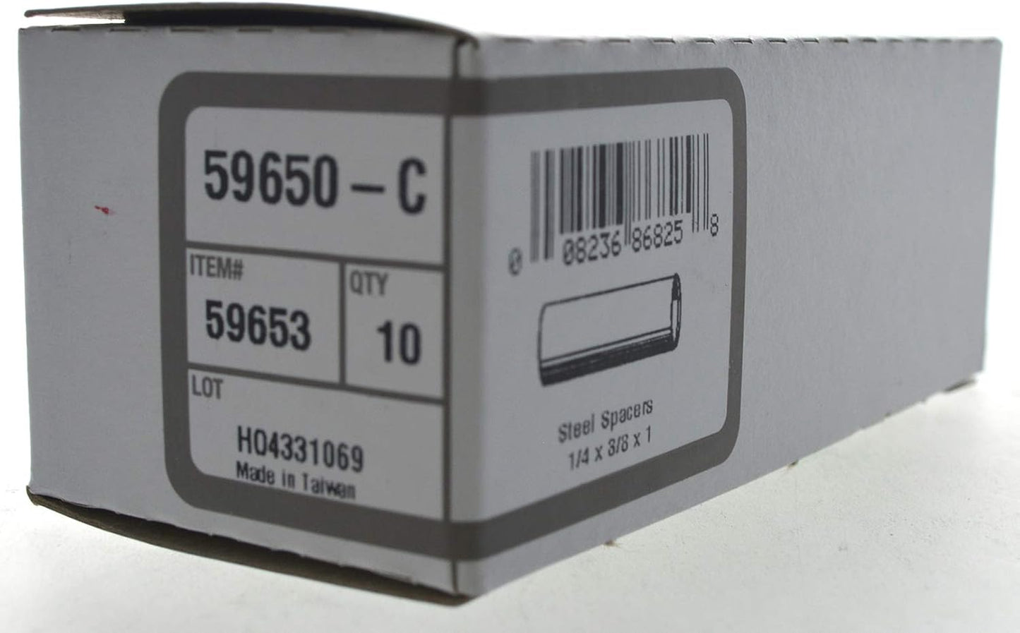 Separador acero sin costura 1/4x3/8x1pulg set 10 plateado