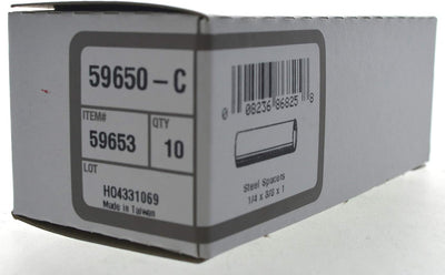 Separador acero sin costura 1/4x3/8x1pulg set 10 plateado