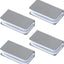 4 Abrazaderas magnéticas plateadas para puerta cristal