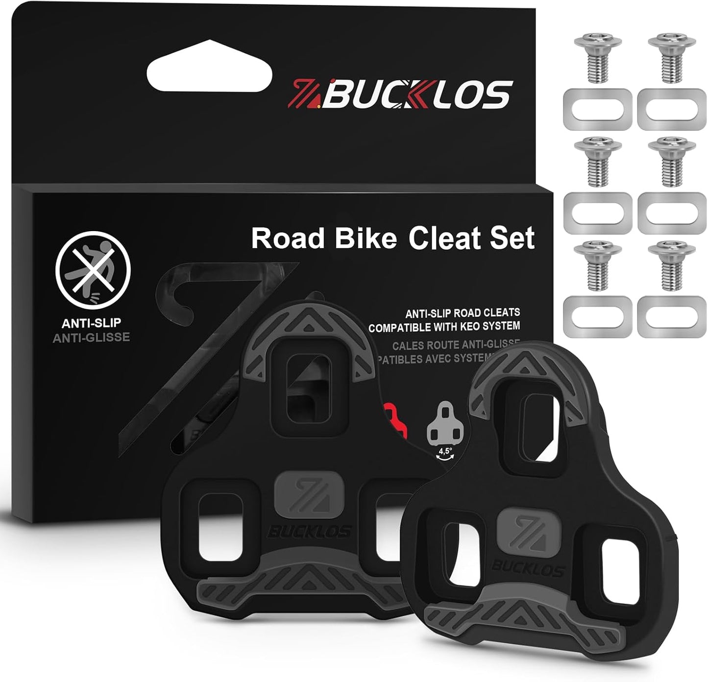 Pedales bicicleta carretera clip nailon carbono 9/16pulg
