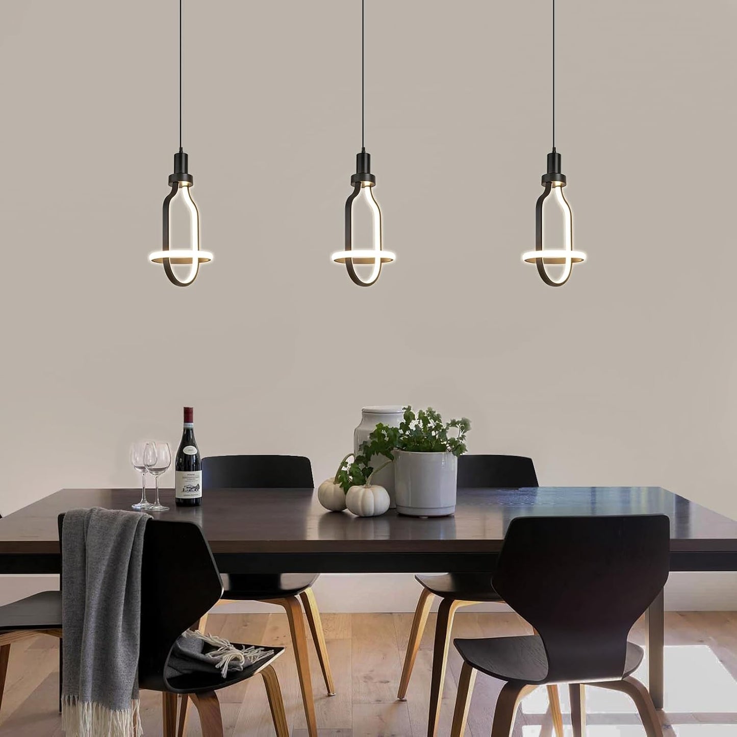Luces colgantes LED modernas ajustables para cocina y sala