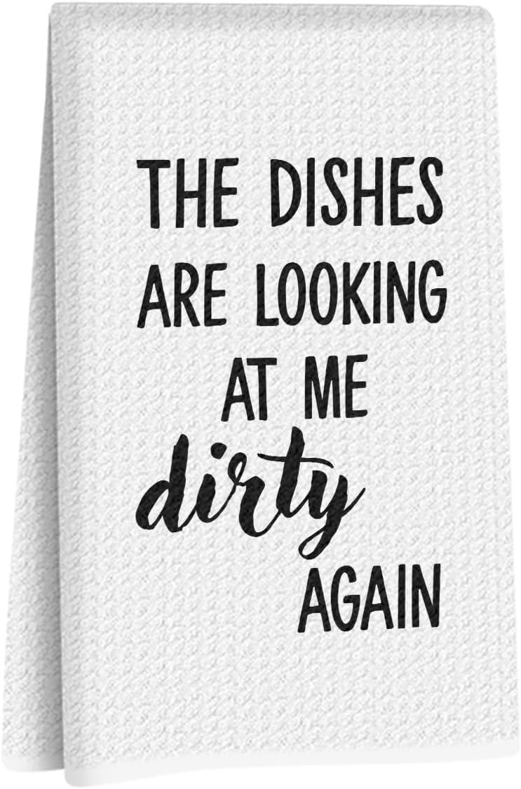 Toalla de cocina divertida con texto en inglés para cocina y baño