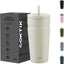 Vaso térmico acero inox con pajita 600ml