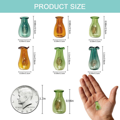 Vasos magnéticos 3D resina decoración nevera 6unid verdemarrón