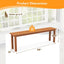 Banco madera exterior 59" sin respaldo teca