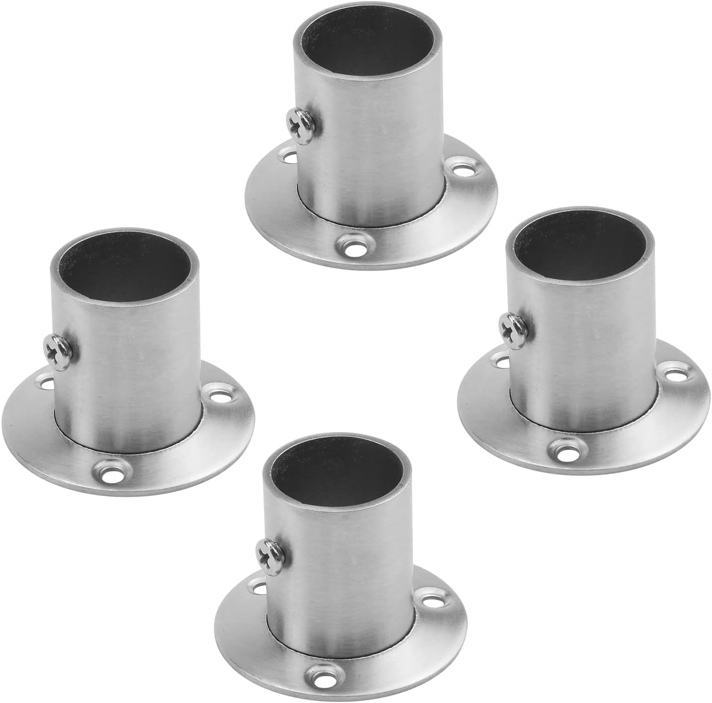 Brida acero inox 1" soporte enchufe ajustable set 4
